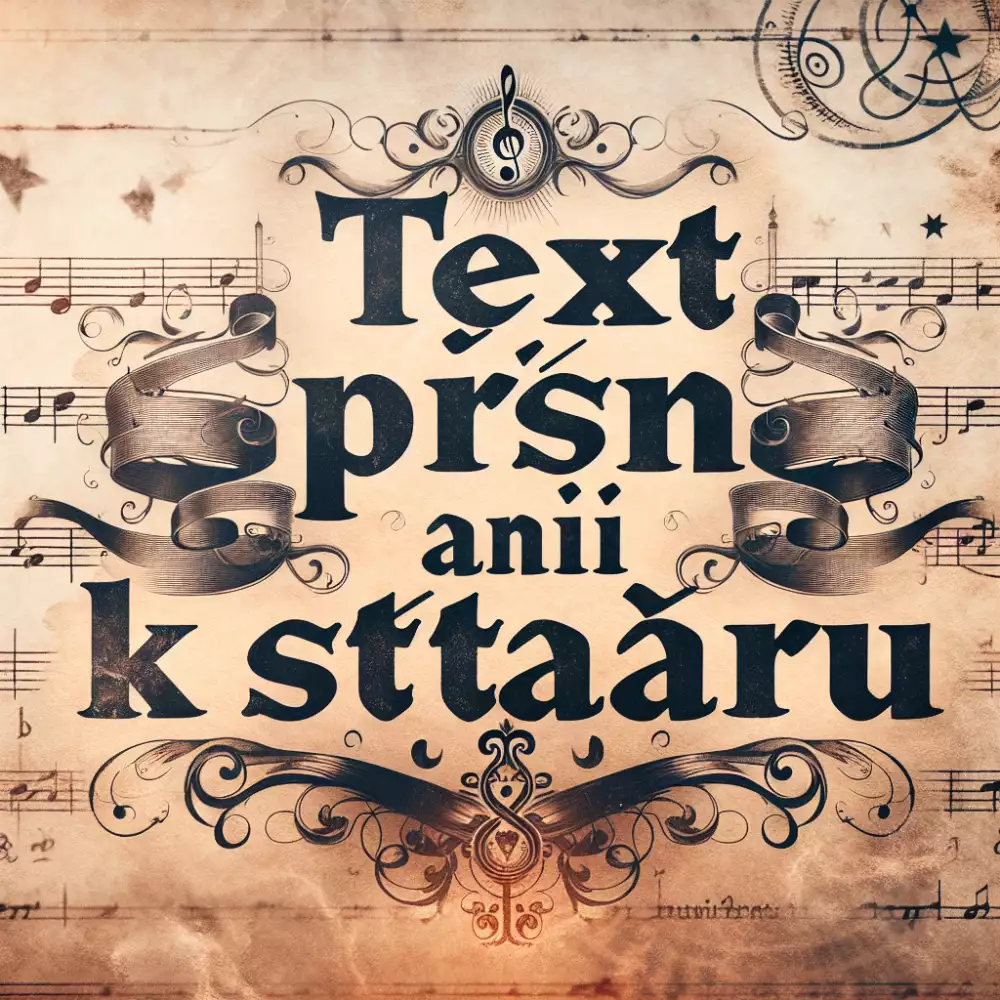 ani k stáru text